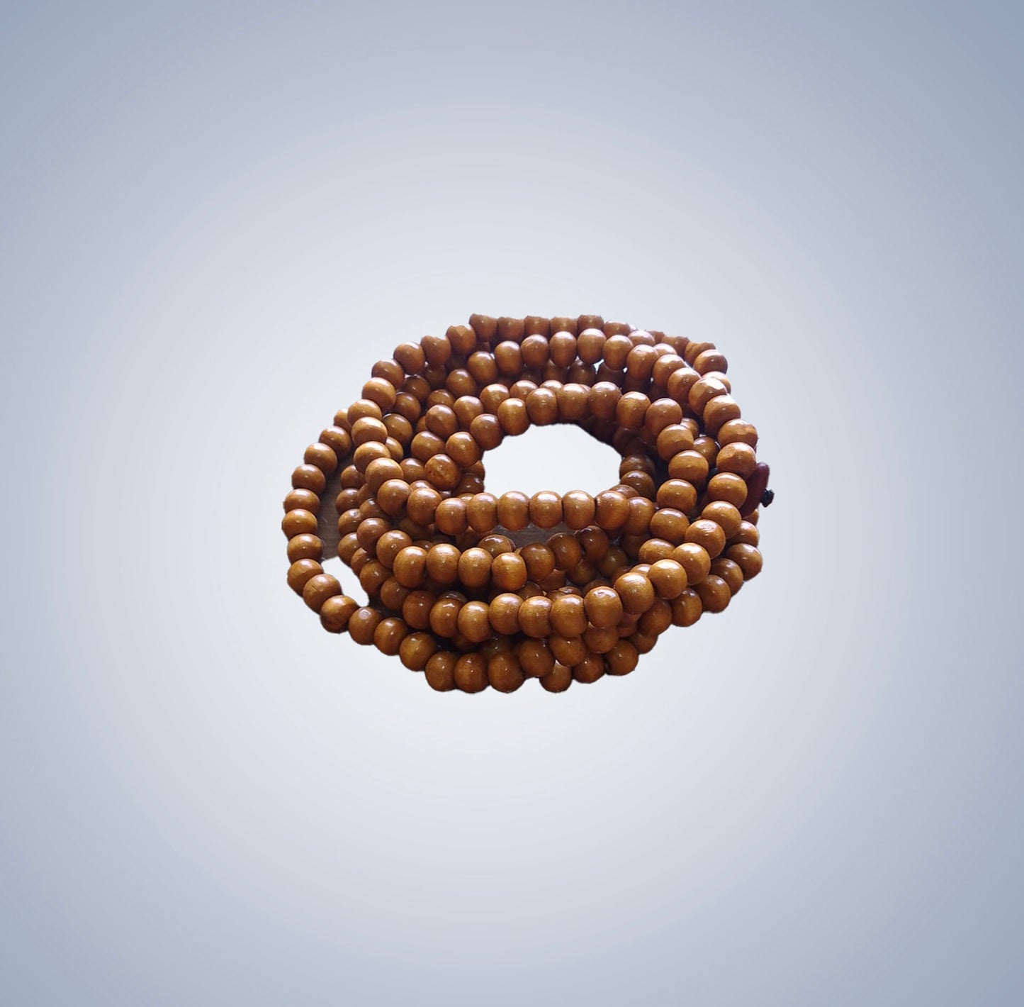 Long wooden polka dot necklace
