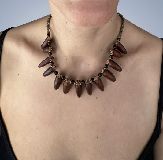 Lychee seed necklace