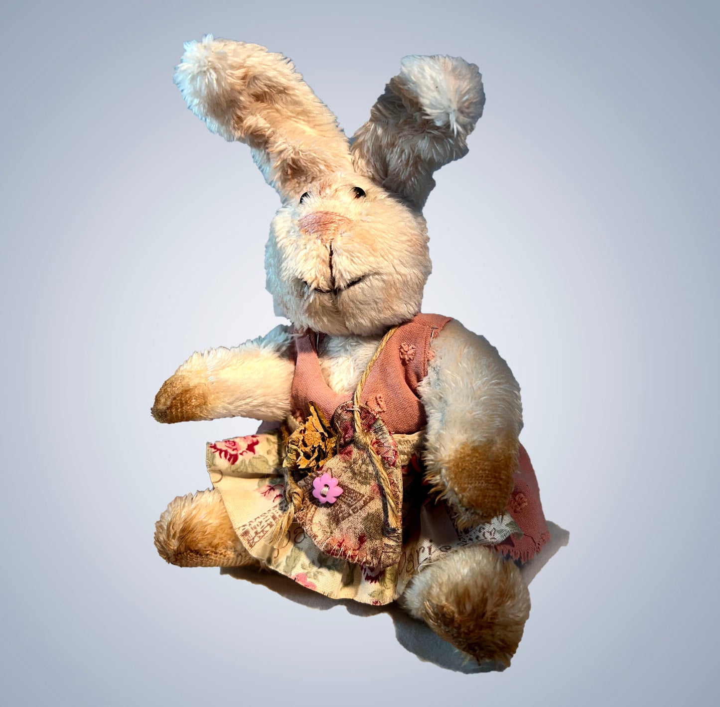 Fabric dolls - Pink rabbit in a dress
