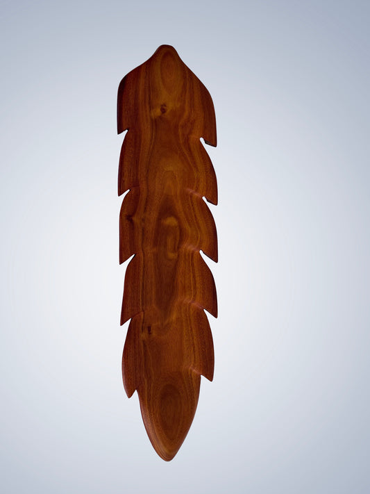 "Leaf" centerpiece in imbuia - M