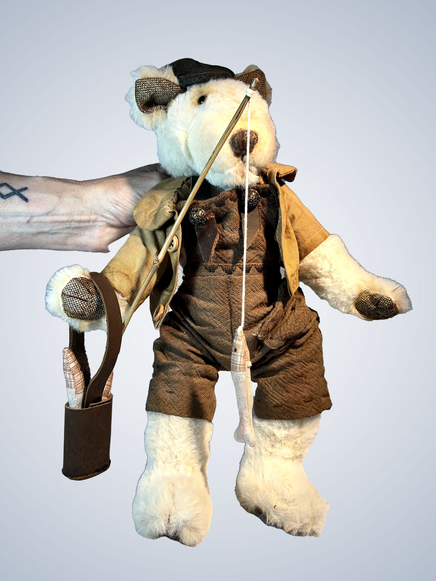 Fabric doll - Fishing bear