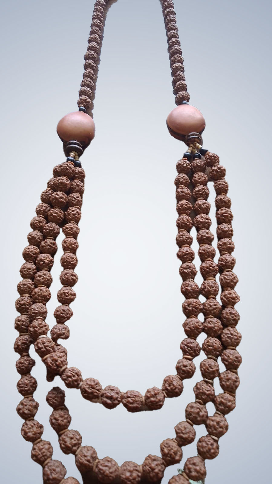 Rudrasksha necklace, 3 loops