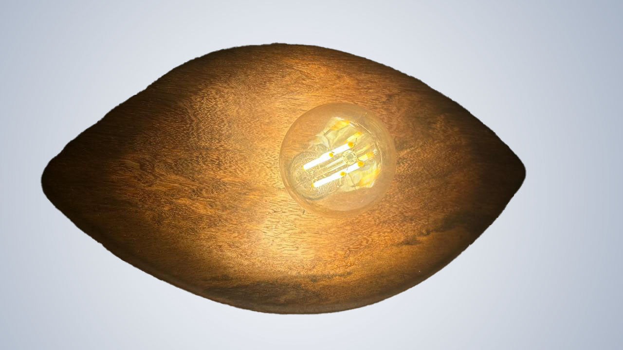 Mini Luminária "Luz dos Olhos" em Catuaba/Imbuia