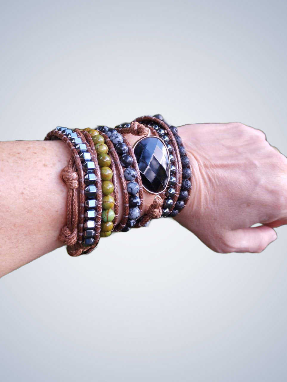 Pulseira Ônix Negra - pedras naturais
