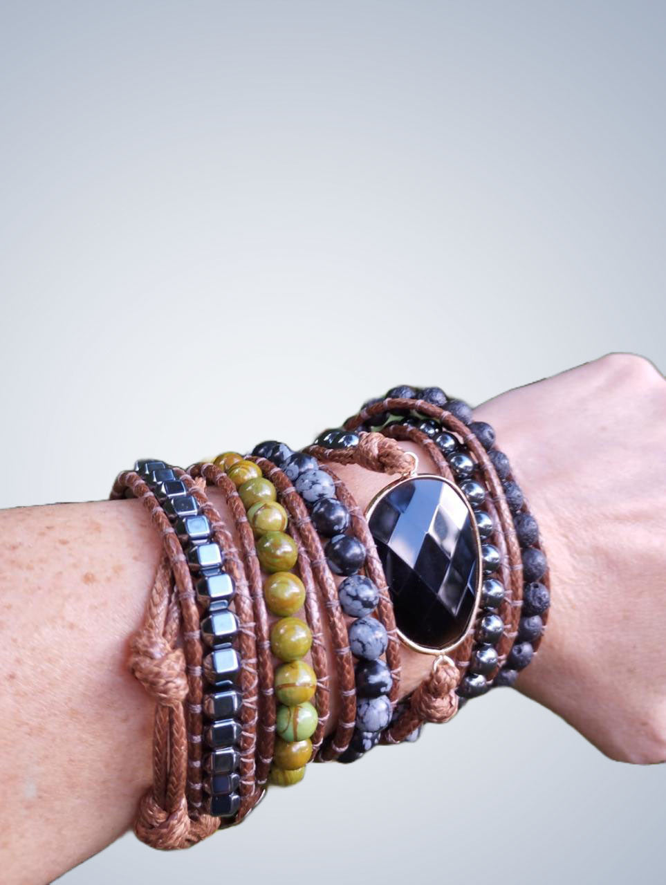 Pulseira Ônix Negra - pedras naturais