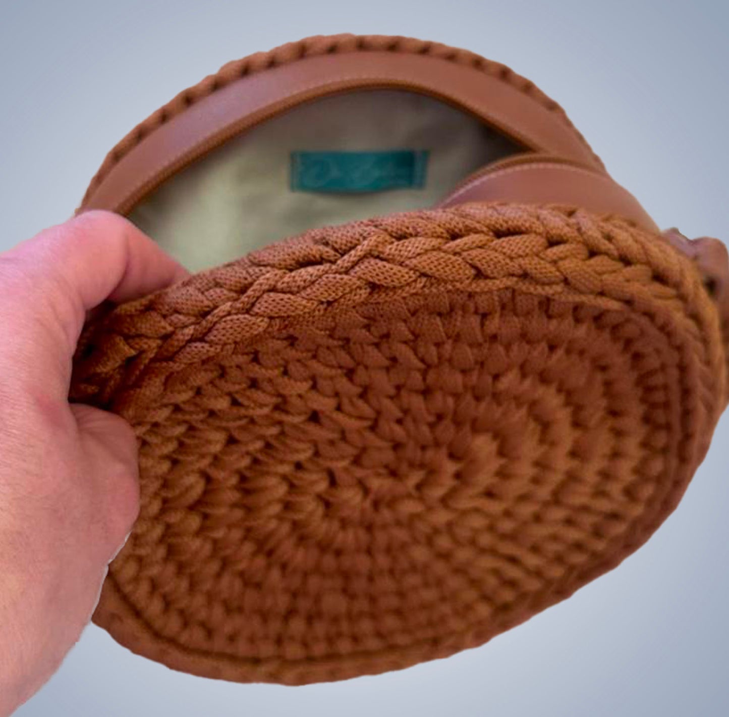 Bolsa redonda em crochê