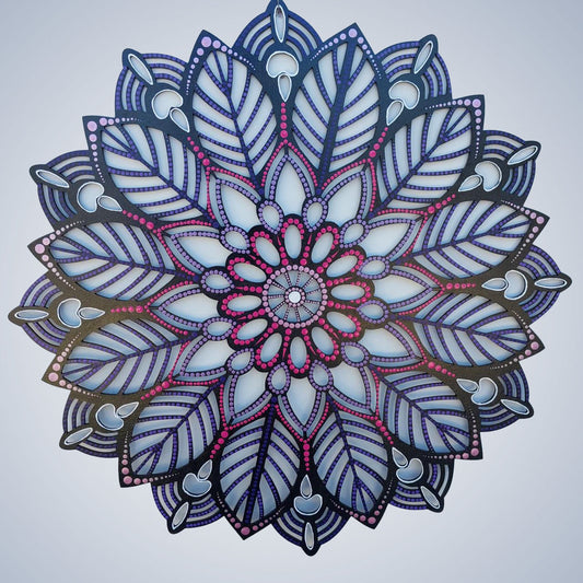 Mandala Flor em pontilhismo