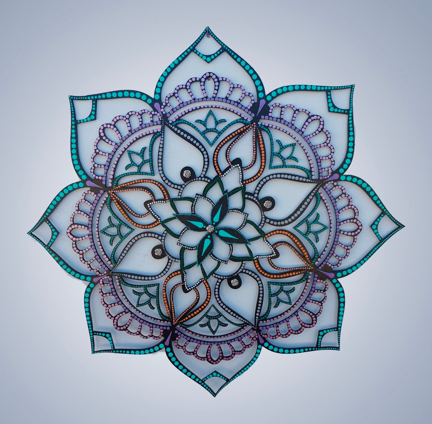 Mandala Flor em pontilhismo