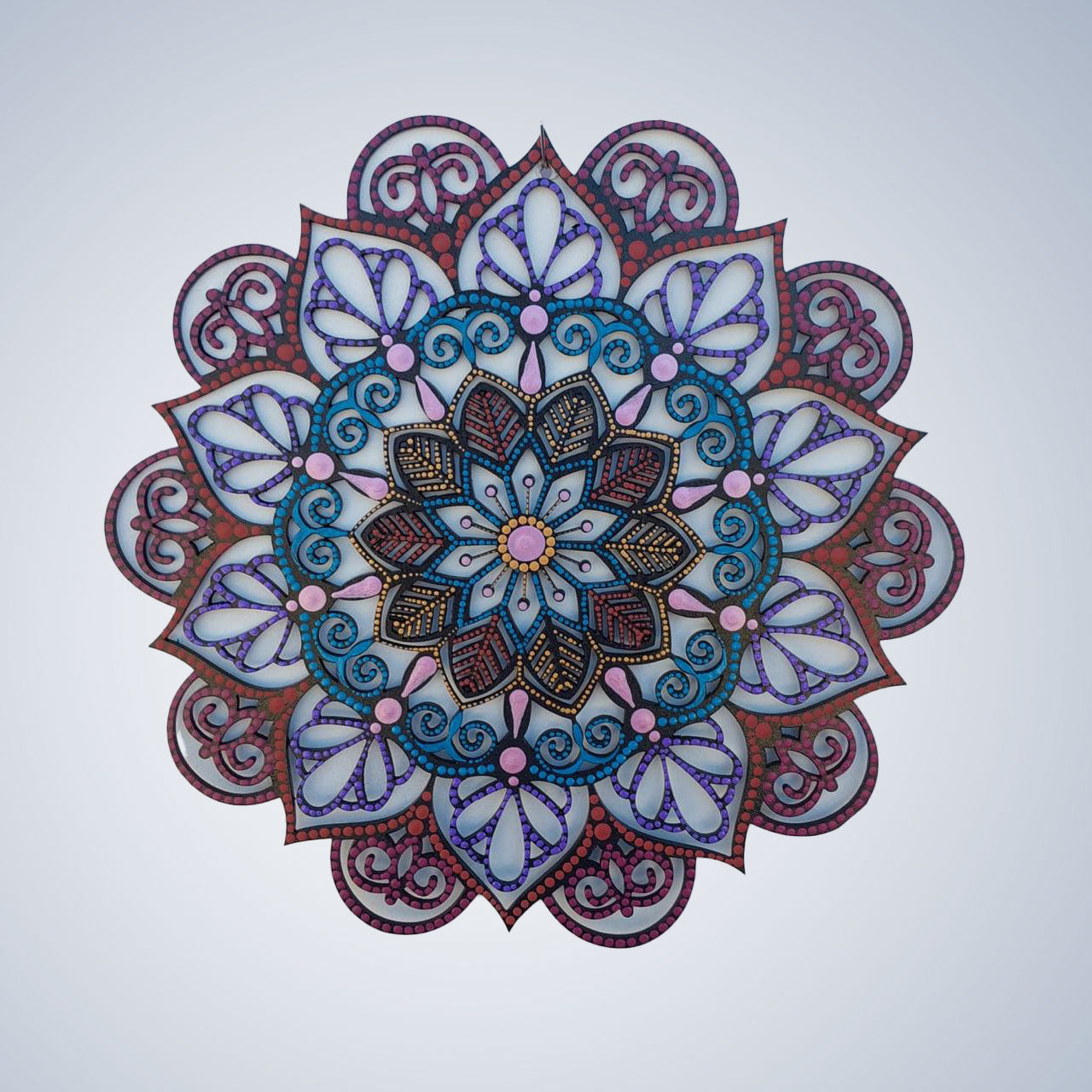 Mandala Flor em pontilhismo