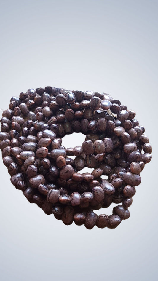 Long bean seed necklace
