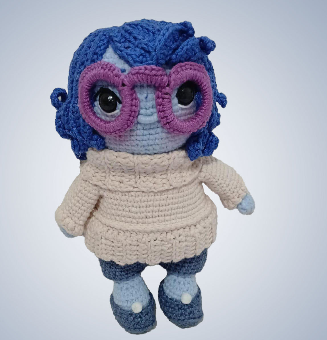 Tristeza - Coleção Divertidamente em Amigurumi