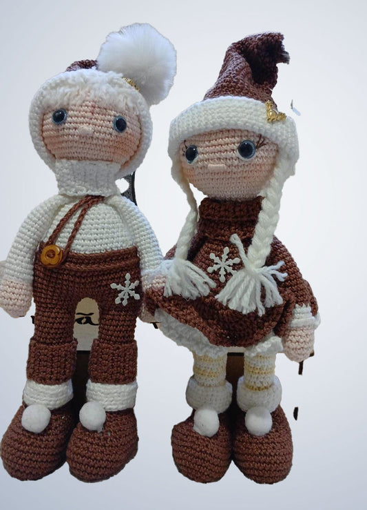 Casal Natalino em Amigurumi