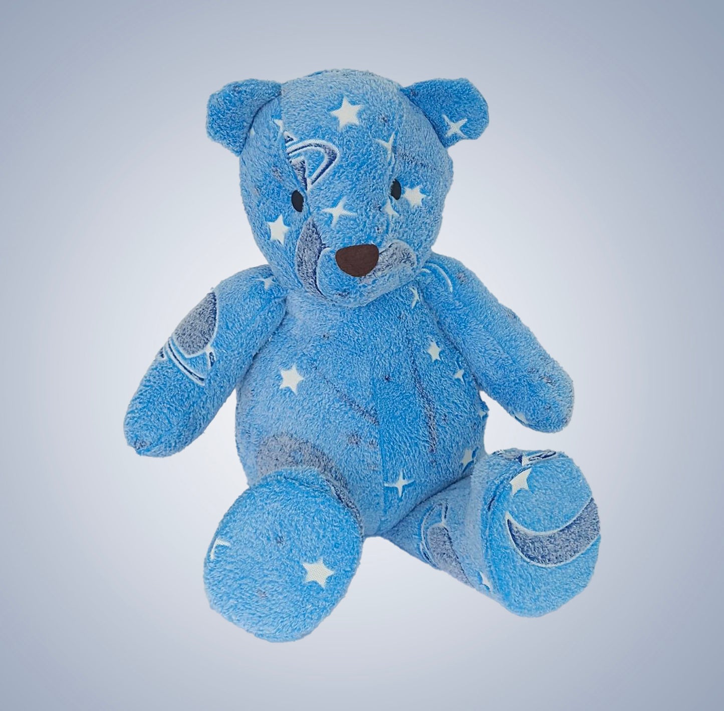 Boneco de Pelúcia - Urso Big Azul com estrelas que brilham no escuro