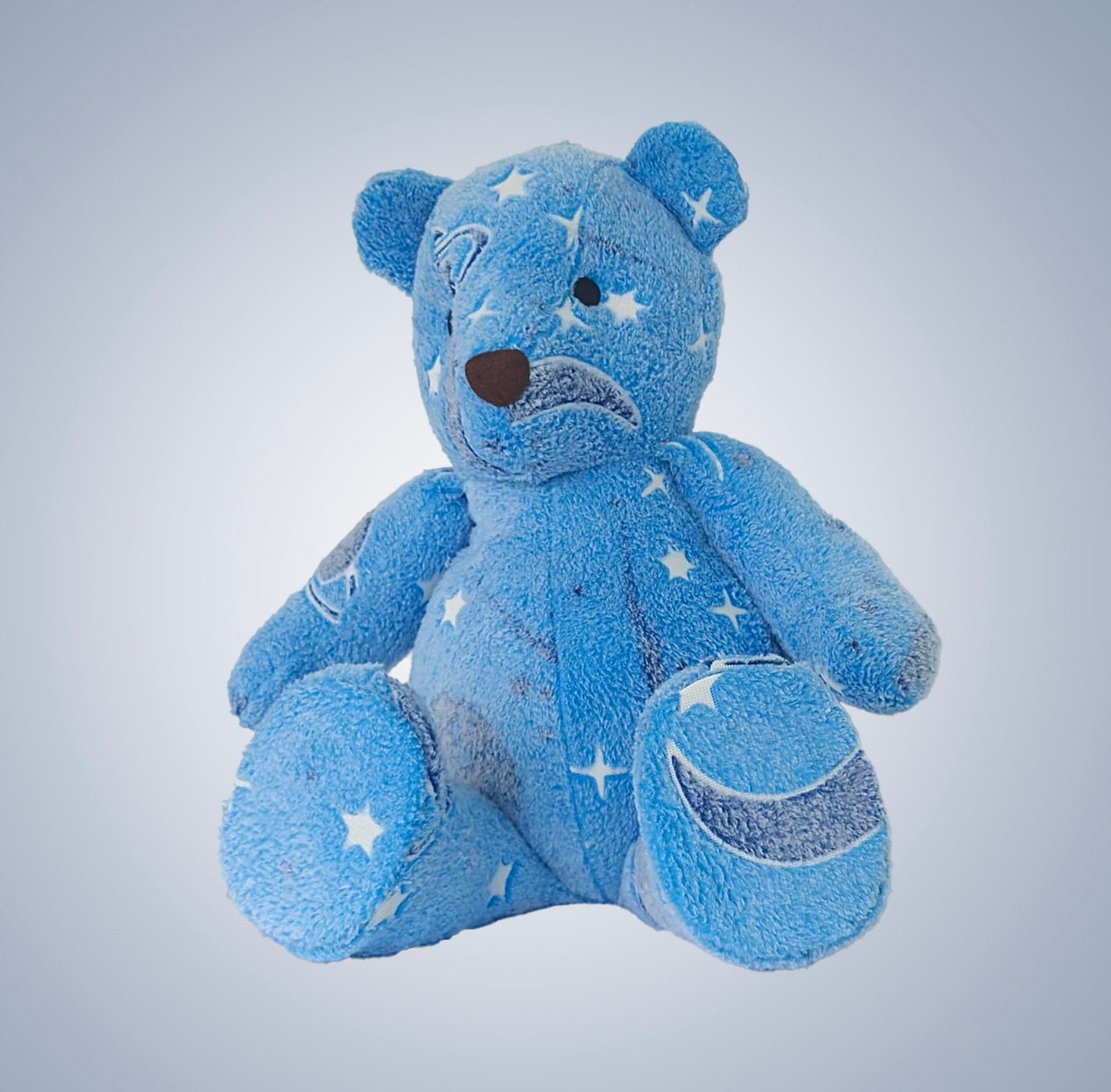 Boneco de Pelúcia - Urso Big Azul com estrelas que brilham no escuro