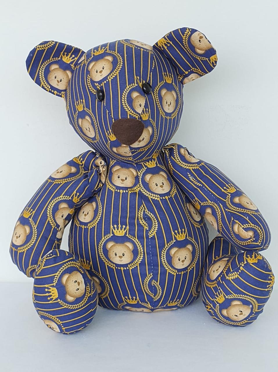 Boneco de Pano - Urso Azul Big